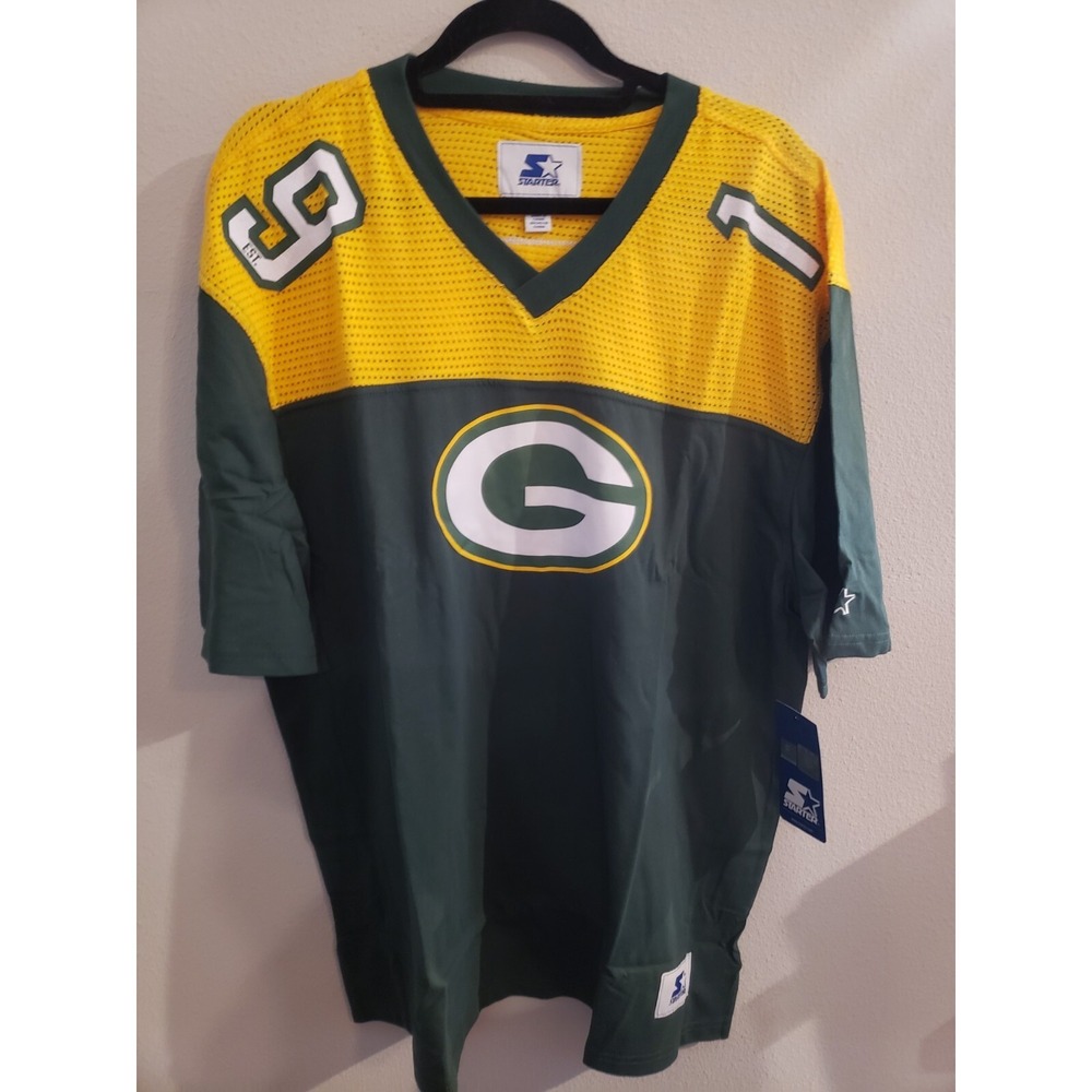 Green Bay Packers Starter Jersey‎ Style T-Shirt Size XL Green Yellow NWT